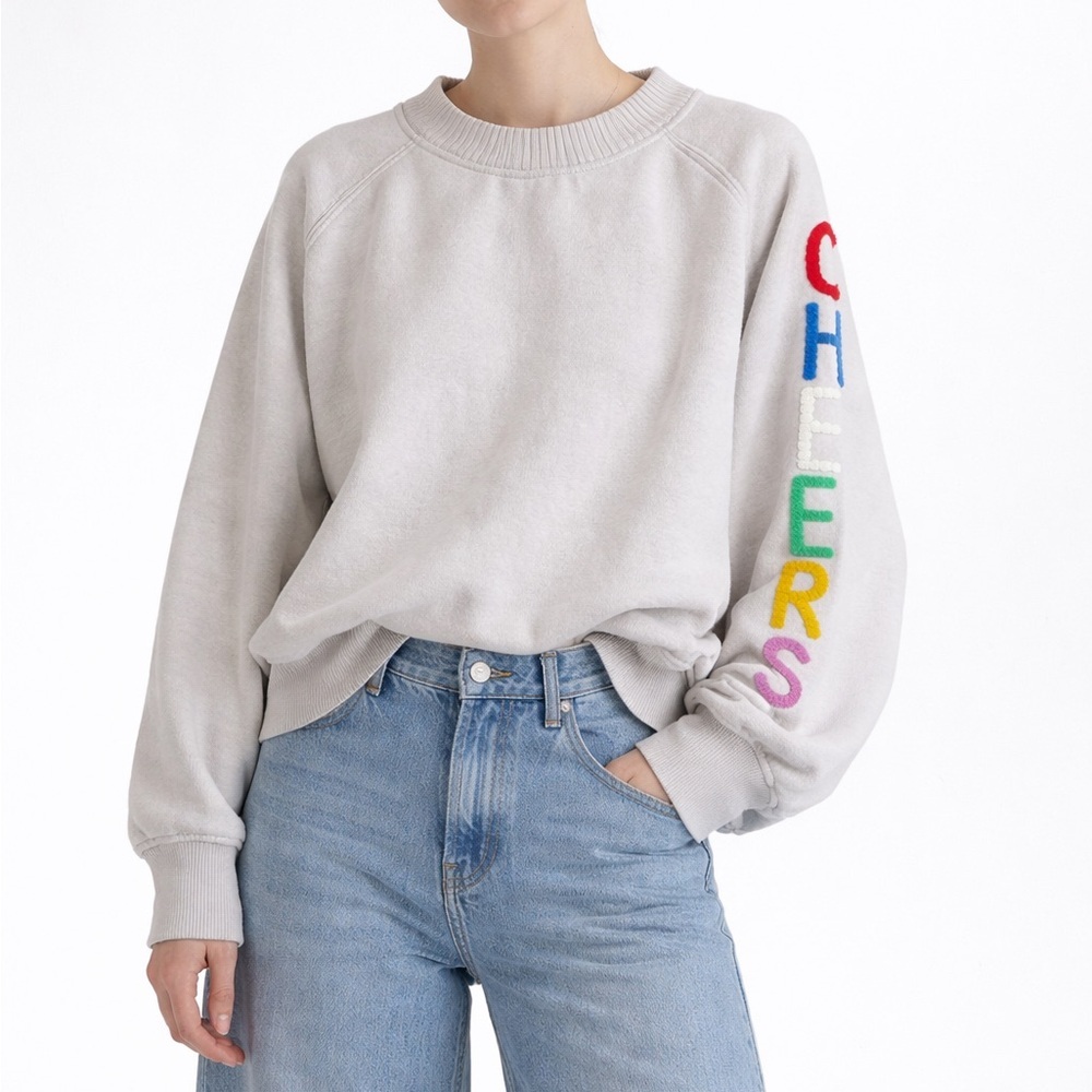 Aerie Beige CHEERS Sweatshirt size‎ XL